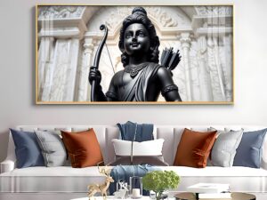 Shree Ram portray black premium wall art