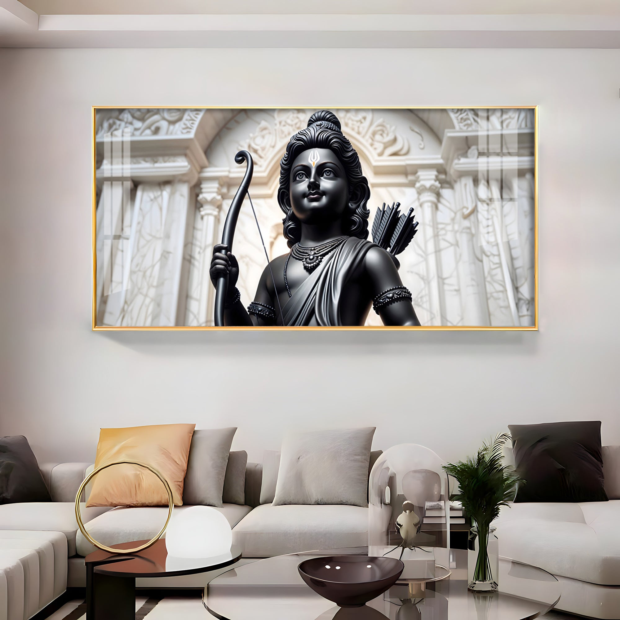 Shree Ram portray black premium wall art - Image 3